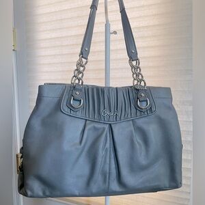 Coach Grey Leather Shoulder Bag